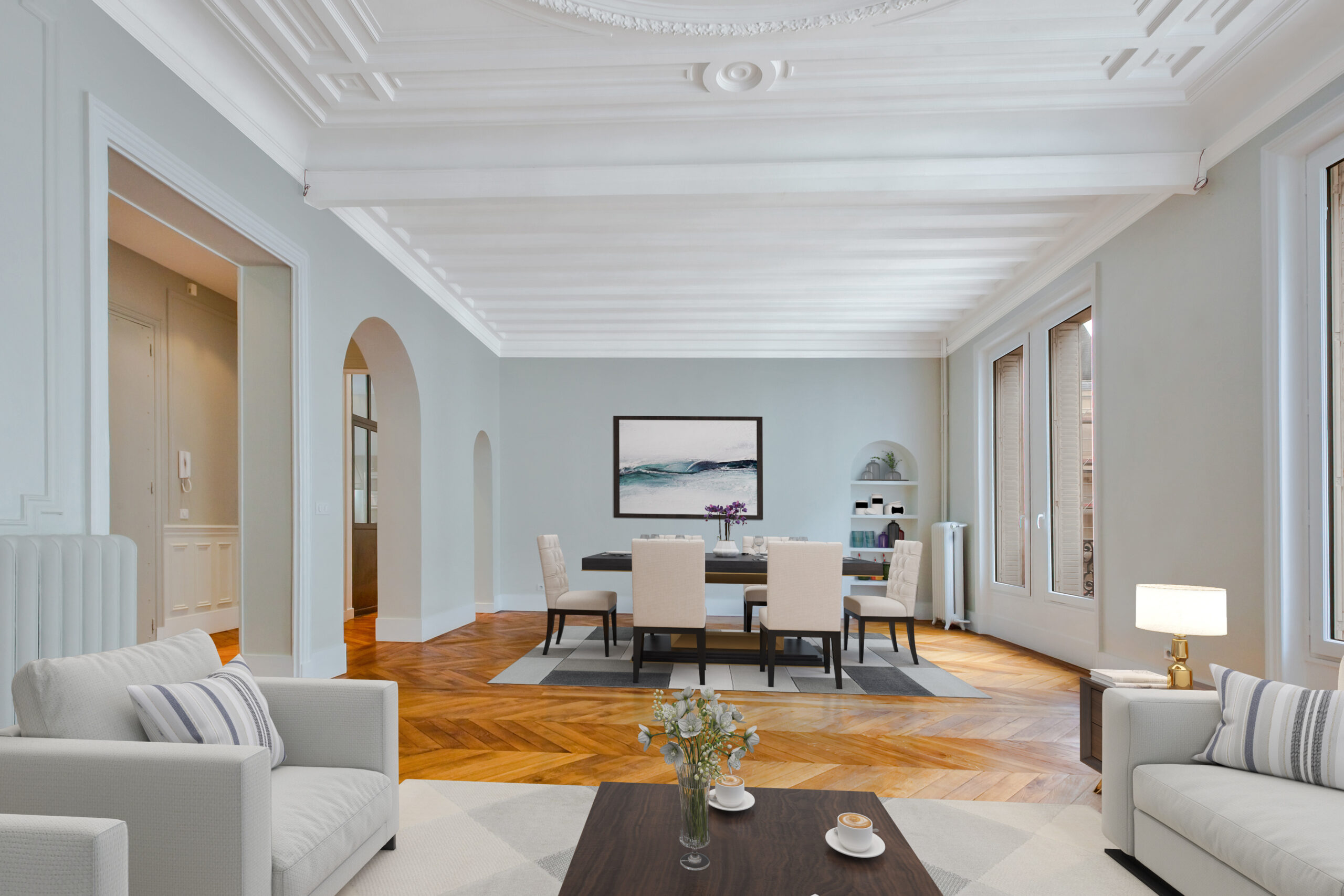 sp&eacute;cialistes de la r&eacute;novation haussmannienne, nous valorisons votre appartement avec &eacute;l&eacute;gance et savoir-faire pour pr&eacute;server le charme et l&rsquo;authenticit&eacute; tout en int&eacute;grant le confort moderne.